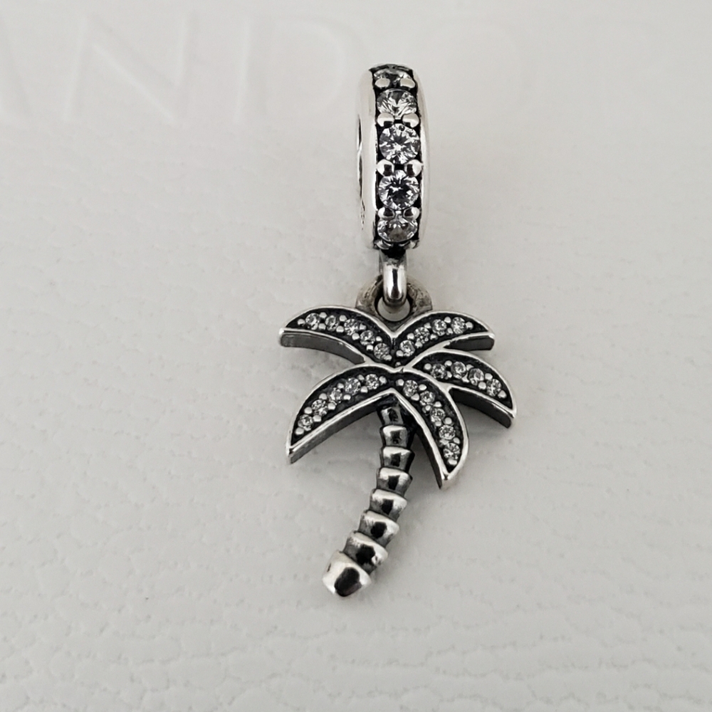 🌴 Authentic Pandora PALM TREE DANGLE CHARM